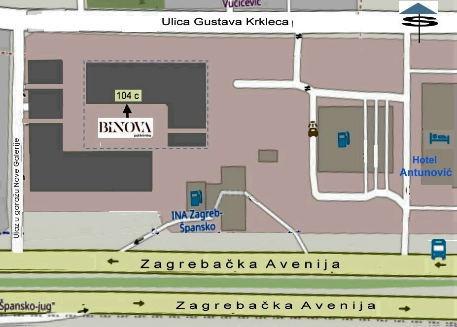 položajni nacrt Poliklinika BINOVA